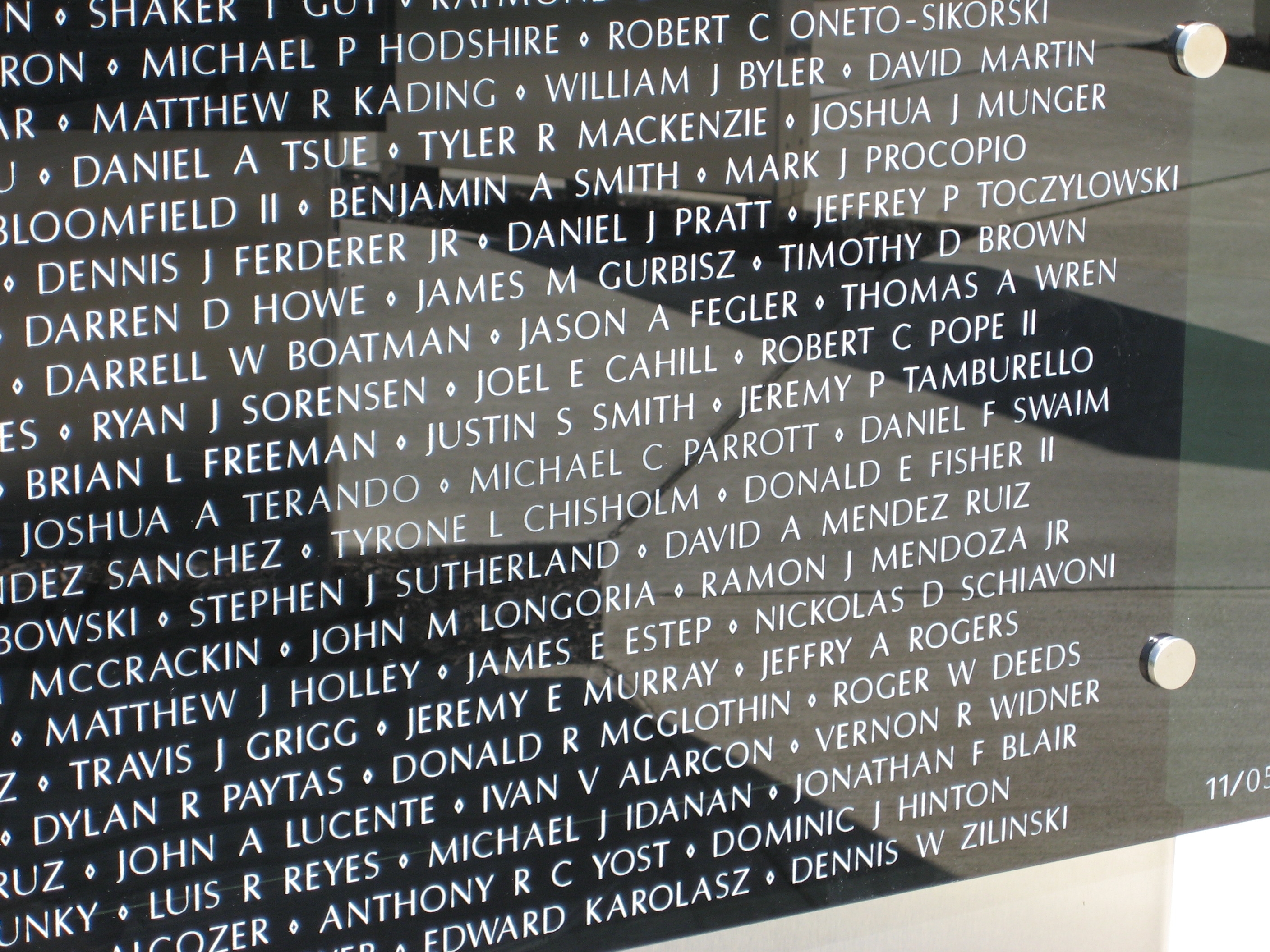 Jeff's name on the War on Terror Memorial - Copy